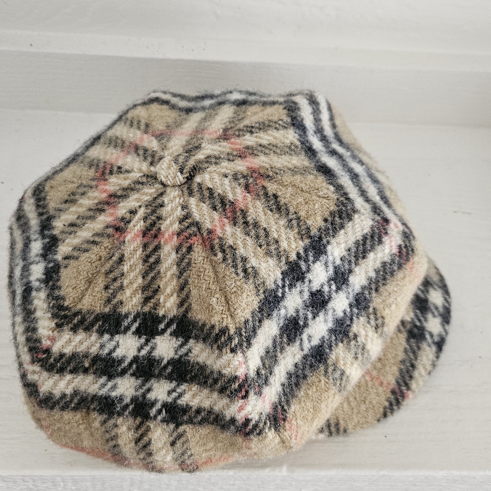 Burberry Beige and Black Plaid Cap - Picture 2 of 6